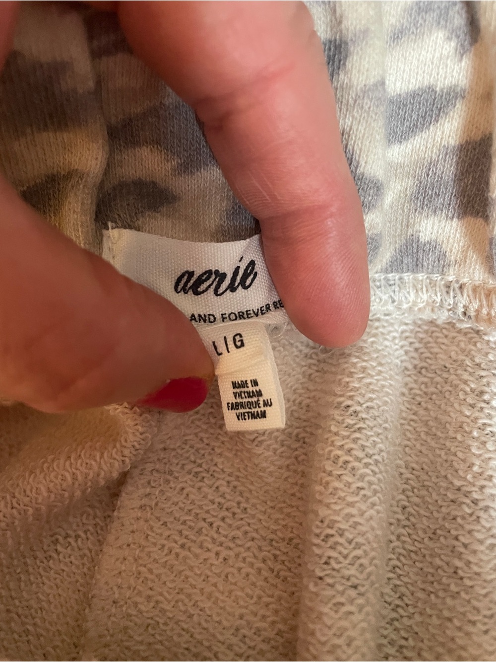 aerie Leopard-Print High-Waist Shorts in Taupe and Cream - Picture 2 of 2